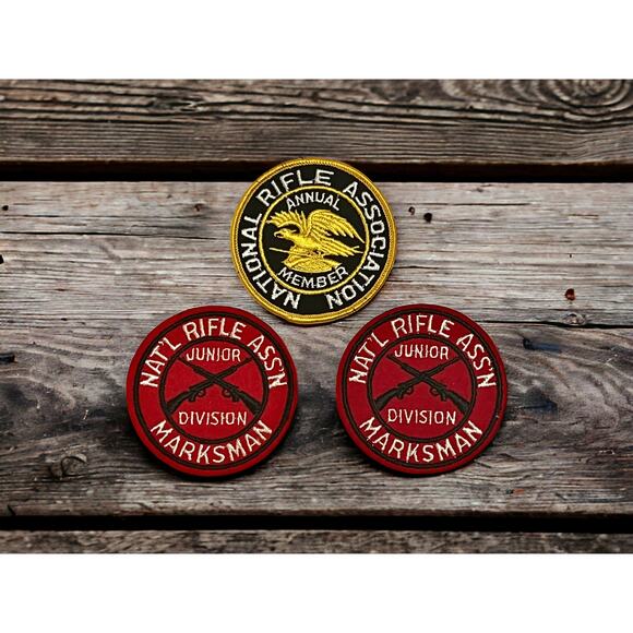 Vintage NRA Shooting Patch Set-3pc-Junior Division-Embroidered-Rifle Club-Annual - Picture 7 of 7